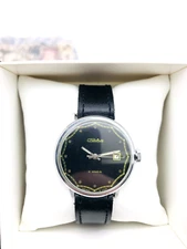 🌲 Rare Slava Dark green patterns USSR Soviet Vintage Wrist Watch 2414 Service
