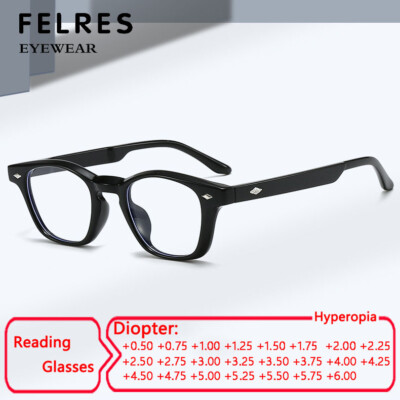 TR90 Anti Blue Light Reading Glasses Men Women Oval Clear Lens Fashion Glasses 