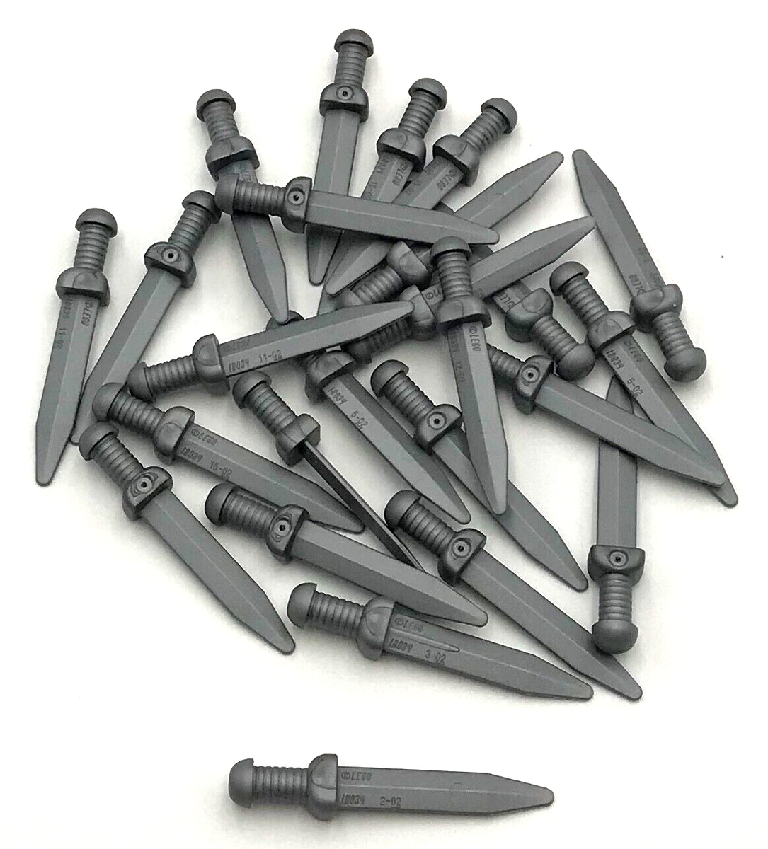 Lego 25 New Flat Silver Minifigure Weapon Swords Roman Gladius