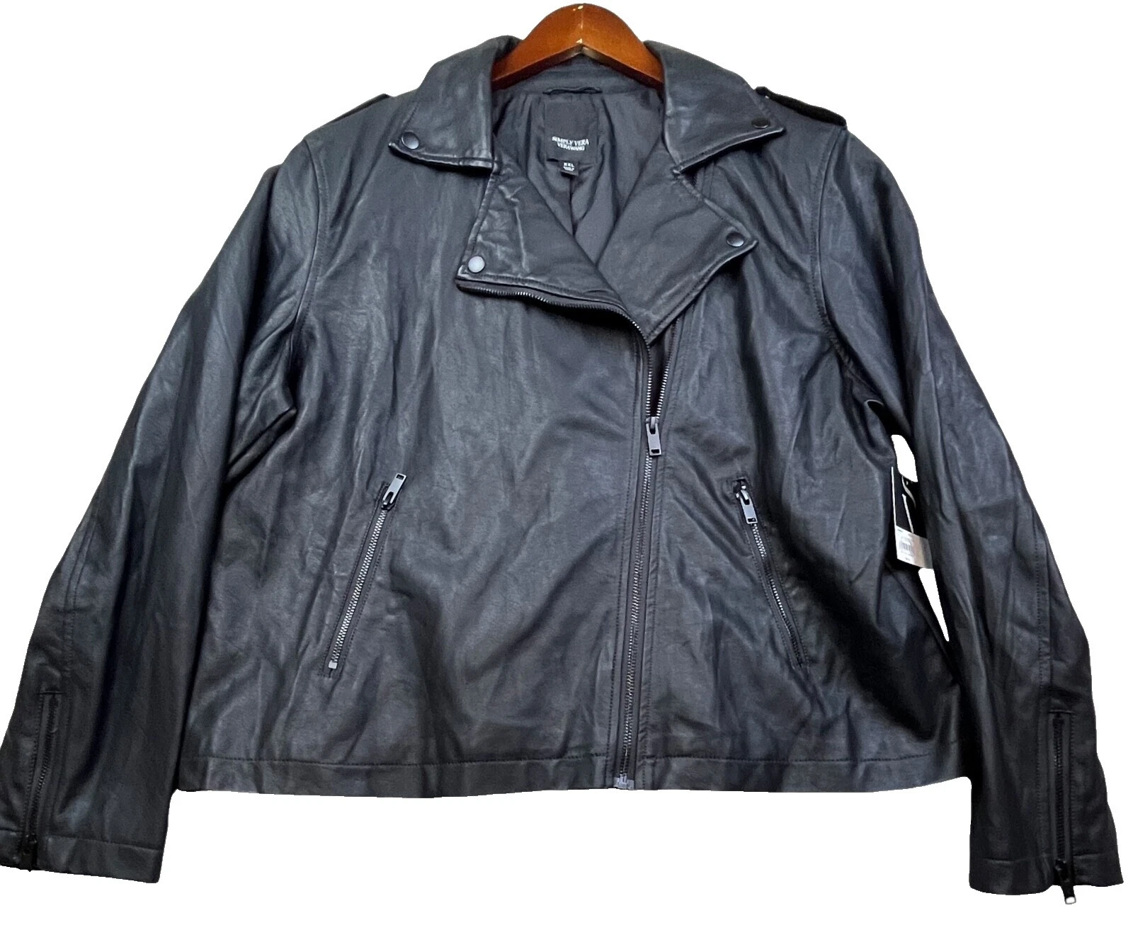 Simply Vera Vera Wang Black casual abrigos, chaquetas y chalecos para Mujeres