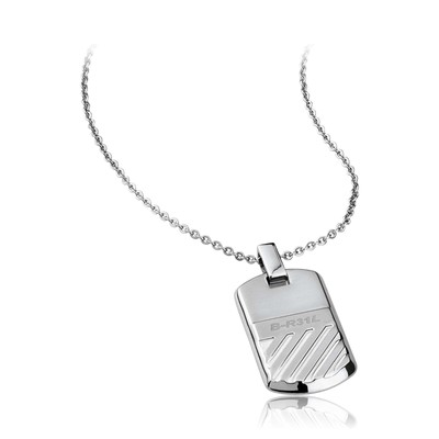 Collar Acero BREIL TAG CROSS Collar BREIL TAG AND CROSS Para Hombre - Acero, Ideal Para Regalo Regalos Para Hombres