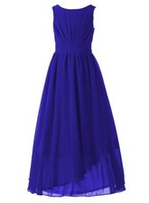 Happy Rose Chiffon Girls Junior Bridesmaid Dress Royal Blue 16
