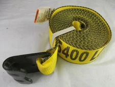 Winch Strap with Flat Hook 3" x 27' Working Load Limit of 5,400?lbs