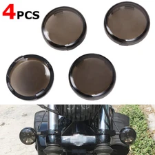 4x Turn Signal Lens Cover Light Smoke for Harley Road King Touring Softail Dyna