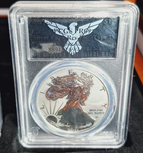 PCGS REV PR 69 2021-W-T1 & T2 Silver Eagles Designer Series With Beautiful Case - Picture 16 of 19