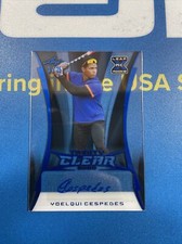 2020 Leaf Trinity Baseball Yoelqui Cespedes Blue Clear Auto 03/25  Rookie Card