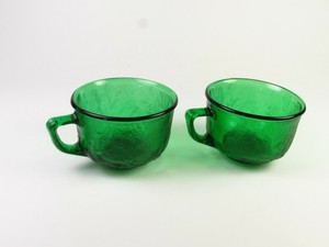 2 Arcoroc Sierra Emerald Green Cups Ebay