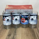 Set of 8 Vintage Coca Cola Always Cool Polar Bear Glasses 16 oz w/original box