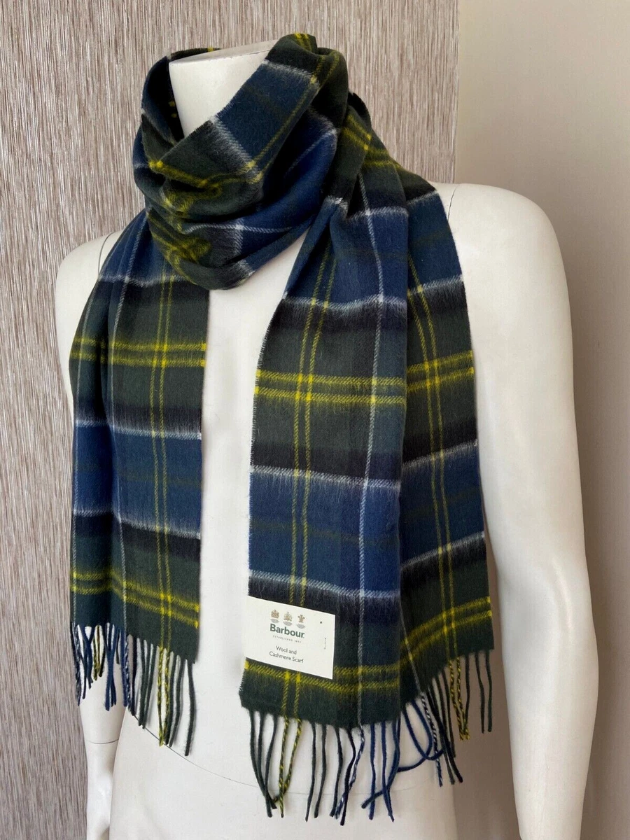 BARBOUR LAWREY TARTAN SCARF WOOL u0026amp; CASHMERE BNWT | eBay