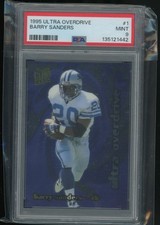 1995 Ultra #1 Barry Sanders Overdrive Pop 5 Condition Sensitive PSA 9