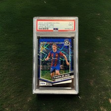 2023-24 Panini Donruss FIFA Barcelona Frenkie De Jong Optic Black 1/1 PSA 9