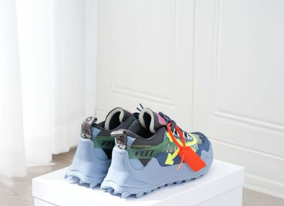 Off Arrow White ODSY-1000 Unisex Casual Sneakers Blue Yellow