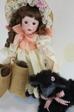 NIB 1990 Wendy Lawton Collector's Guild Doll BAA BAA BLACK SHEEP 13" w/ COA  p