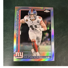 Topps Chrome Refractor Micah McFadden New York Giants Football #232 2025