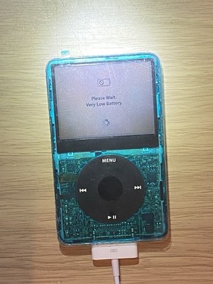 Modded Apple iPod classic 5.5th Gen up Blue Digital Music Player A1136 MP3AACWAV