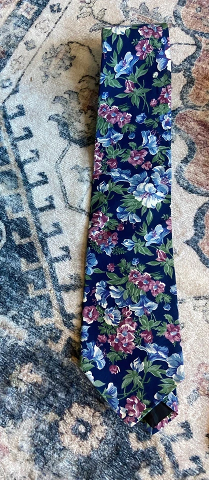 Cuatro corbatas clásicas vintage de gallo florales para hombre hechas en EE. UU. años 90 Foto 2 de 4