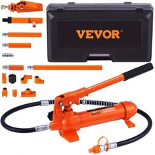 VEVOR 4 Ton Porta Power Kit,Portable Hydraulic Jack w/3.9 ft/1.2 m Oil Hose,Auto