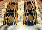 Set Of 4 Vintage Antique NAVAJO Handcrafted WOOL Woven COASTERS 5 X 5.5 — photo 1