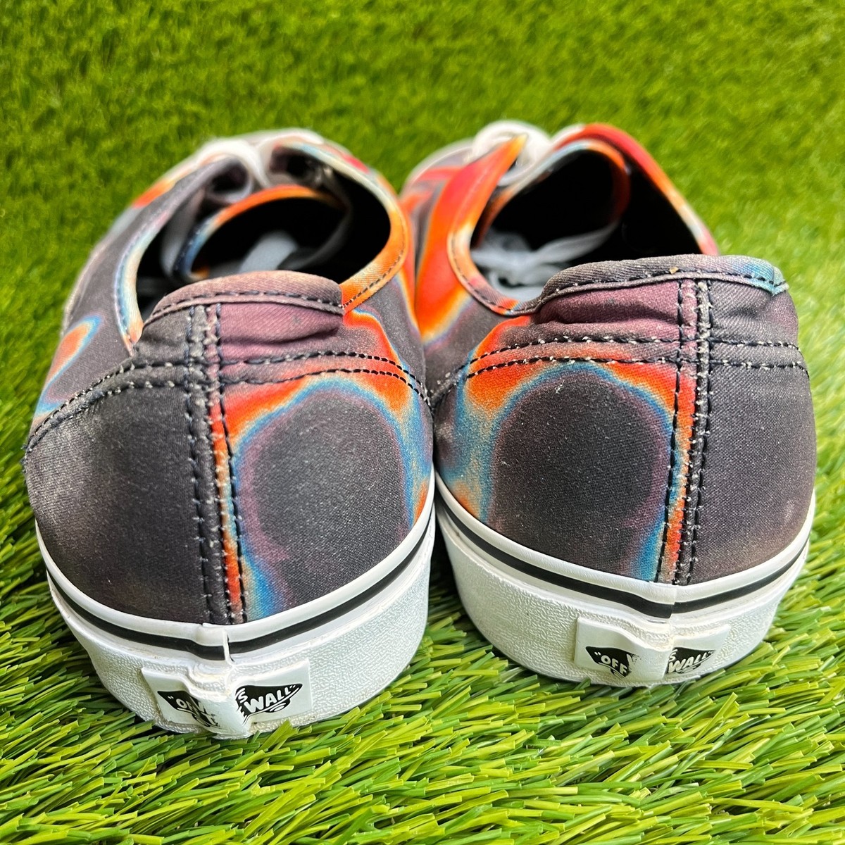 Vans Authentic Dark Aura Mens Size 11 Gray Orange Athletic Skate 