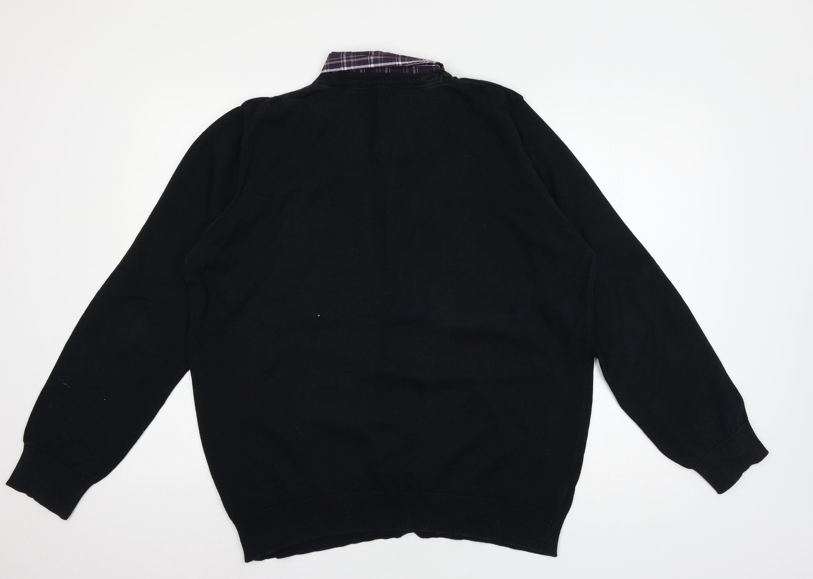 Cedar Woo Mens Pullover Jumper Size XL Blue Collared Long Sleeve image 3