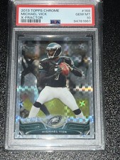 2013 TOPPS CHROME X-FRACTOR #168 MICHAEL VICK POP 5 PSA 10