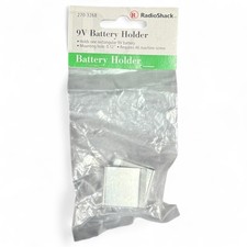 Radio Shack 270-326B Battery Holder 9V - 2 pk Metal Bracket Mount - NEW