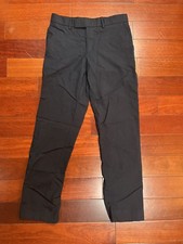 The Kooples Black Cotton Tailored Pants Wool Lining Slim Fit