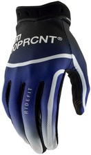 100% Ridefit Gloves Blue - High-Performance Breathable Neoprene Cycling Gloves