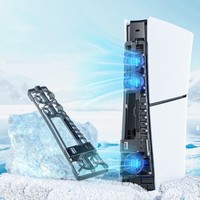FüR PS5 Pro Usb LüFter Mit Led FüR Beleuchtung Und Anpassbaren