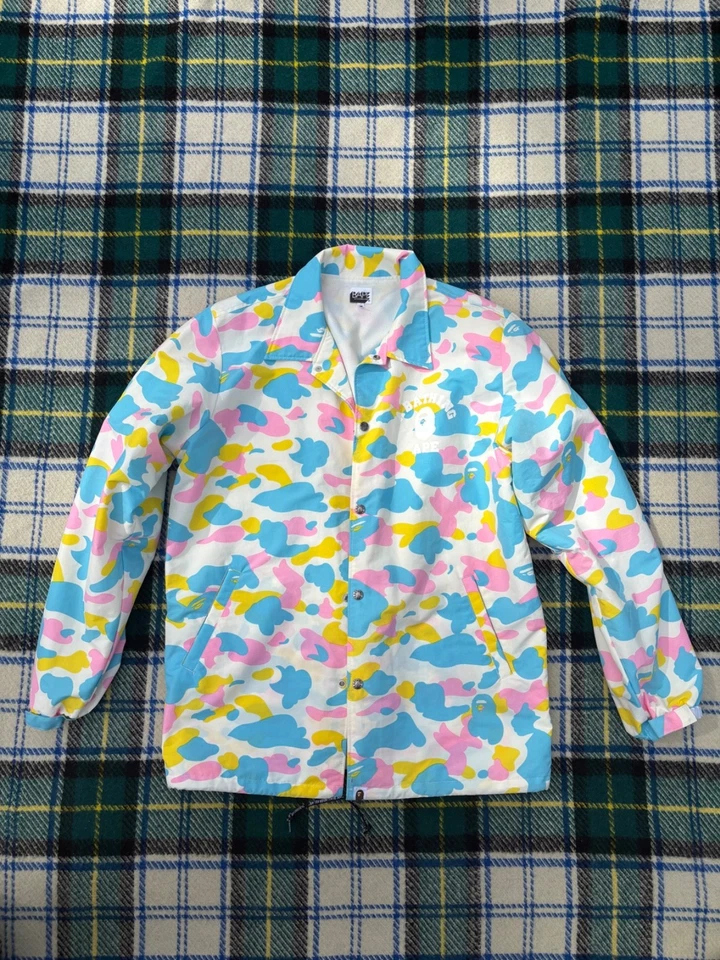 Archive BAPE NIGO era white Jacket rare sz L cotton candy - Image 2 of 4