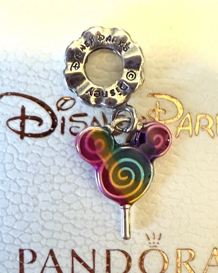 Pandora x Disney Parks Exklusive Charm Minnie & Mickey Maus Ohren Lolli Lutscher - Bild 3 von 4