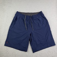Rhone Performance Blue Solid Lined 8" Shorts Size M Running Training Gym