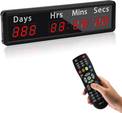 LED Countdown Clock, 999 1.0 Inch 9-bit Red Single - Group Reminder 