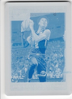 2019-20 Panini One & One Plate Cyan Shai Gilgeous-Alexander 1/1 OKC Thunder