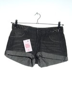 ZARA WOMAN Pantaloncino di jeans Donna Pantalone corto Taglia IT 40 nero-argento