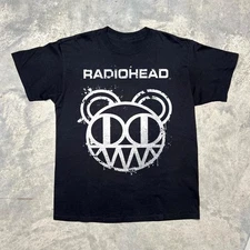 Radiohead Classic Logo, Heavy Cotton Black T-shirt, Size S-5XL