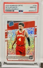 Skylar Mays 2020-21 Donruss Optic White Sparkle Prizm Rookie #196 PSA 10 Pop 1/1