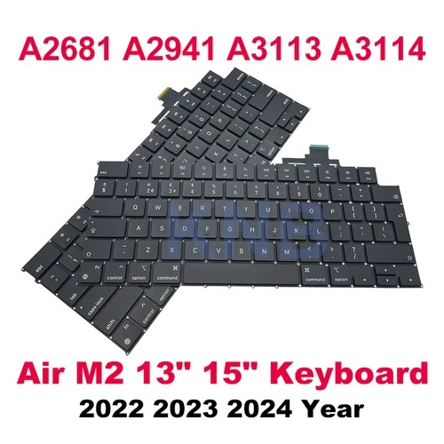 New For MacBook Air M2 13 15" A2681 A2941 A3113 A3114 Keyboard 2022 2023 2024