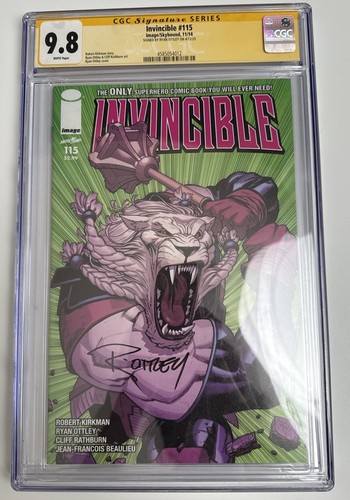 Invincible #115 Signed CGC 9.8, Battle Beast Cover Key Issue!!