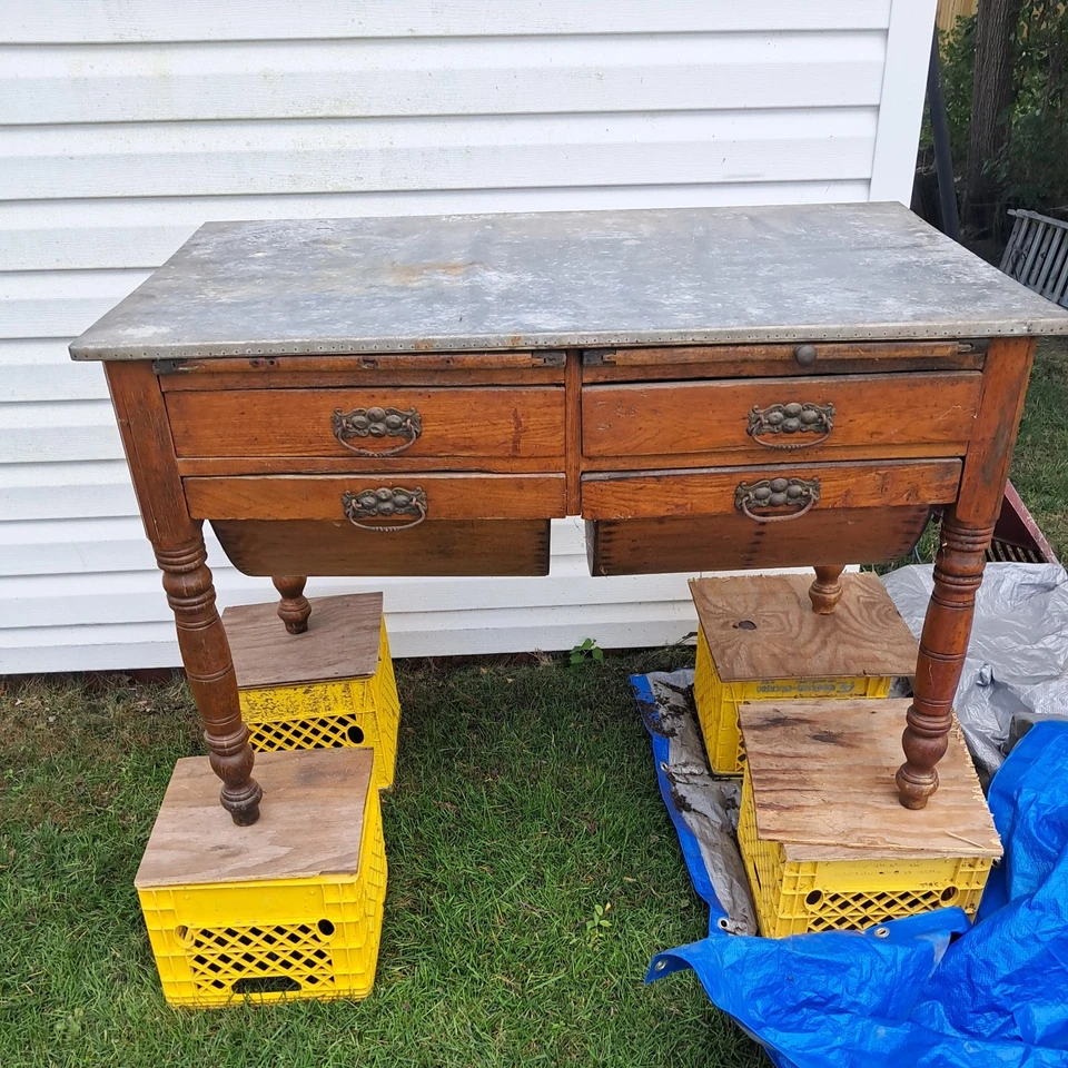Antique Possum Belly Kitchen Dough Cabinet 1800s Early 1900s - Image 4 of 4