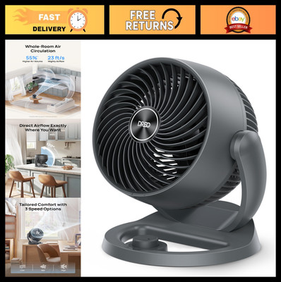 12-Inch Desk Fan - Powerful Air Circulator, 70ft Airflow, 120° Tilt, Quiet 25dB,