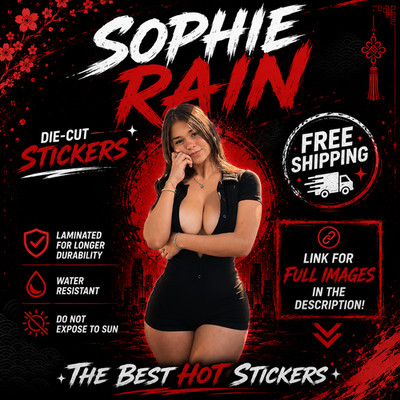 Sophie Rain Stickers #01 to #08 | Pin Up Style Celebrity Inspired Decal Sticker