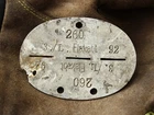 German WW2 Battl. Relic Soldiers Dog Tag- ID # 3./ L. Flakabt 92/ Antiaircrafter