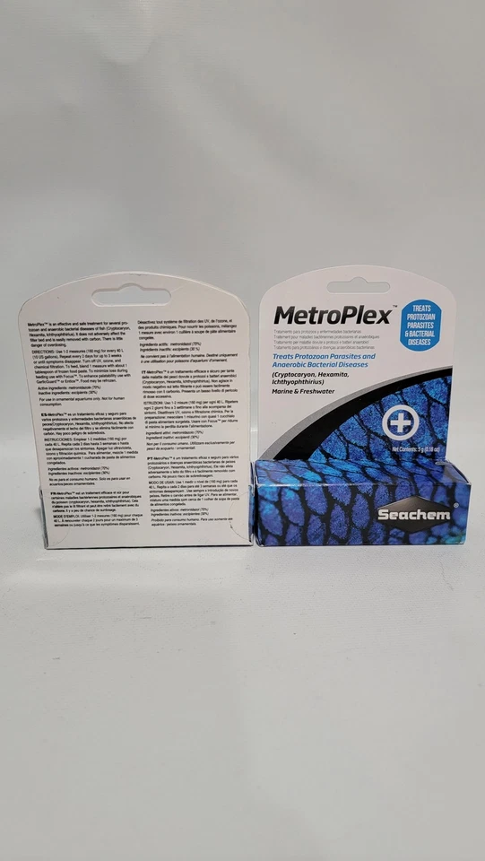 Seachem MetroPlex 5g Marine Freshwater Parasite Bacteria Treatment 2 Pack - Image 2 of 2