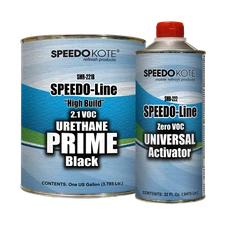 BLACK Automotive 2.1 Low VOC 2K Urethane Primer Black Gallon Kit, SMR-221B/222