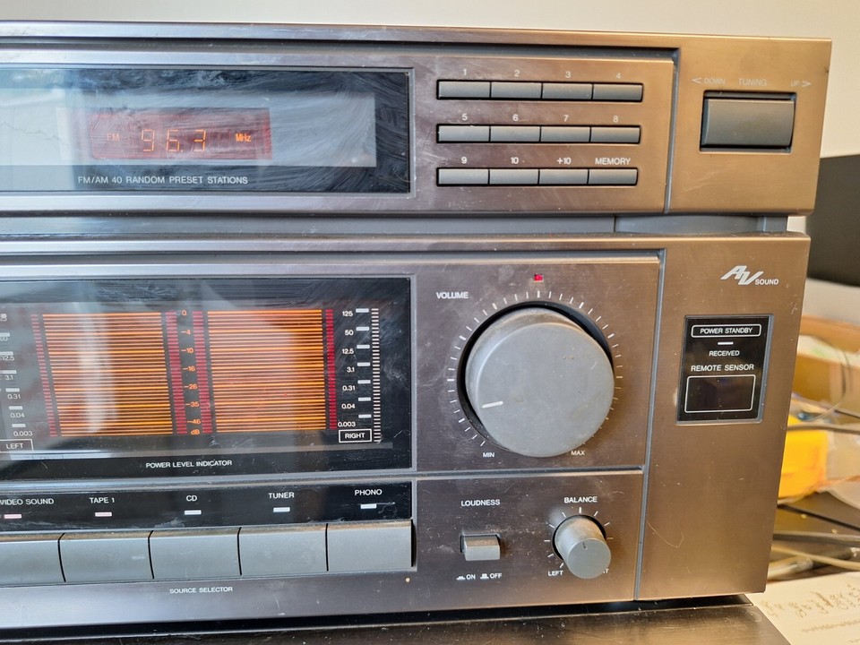 JVC RX-R76 Computer Controlled Receiver+D-W75 Stereo Double Cassette ...