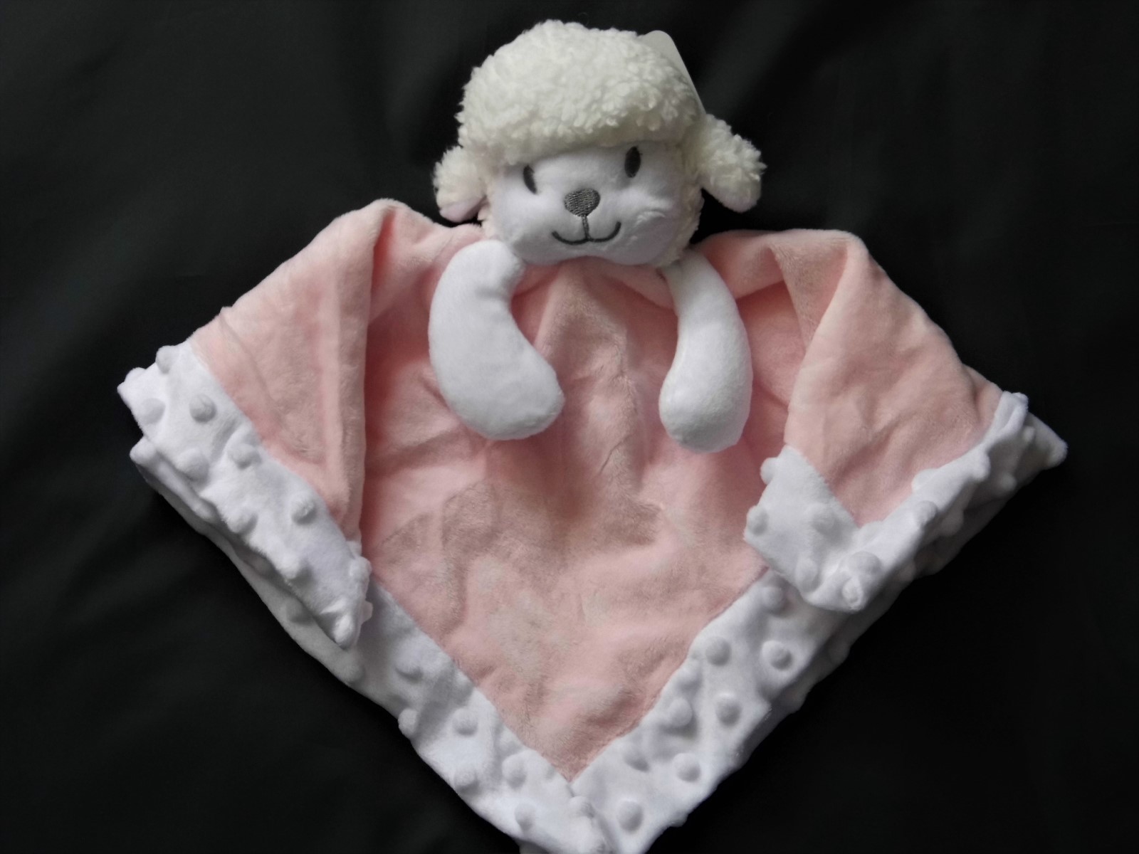 LUXURY BABY BOY/GIRL SHEEP & PUPPY COMFORT BLANKETS WITH BOBBLE PATTERN