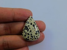 Beautiful Natural Dalmatian Jasper Gemstones Cabochons Pear 31x22mm - 28.20 Ctw