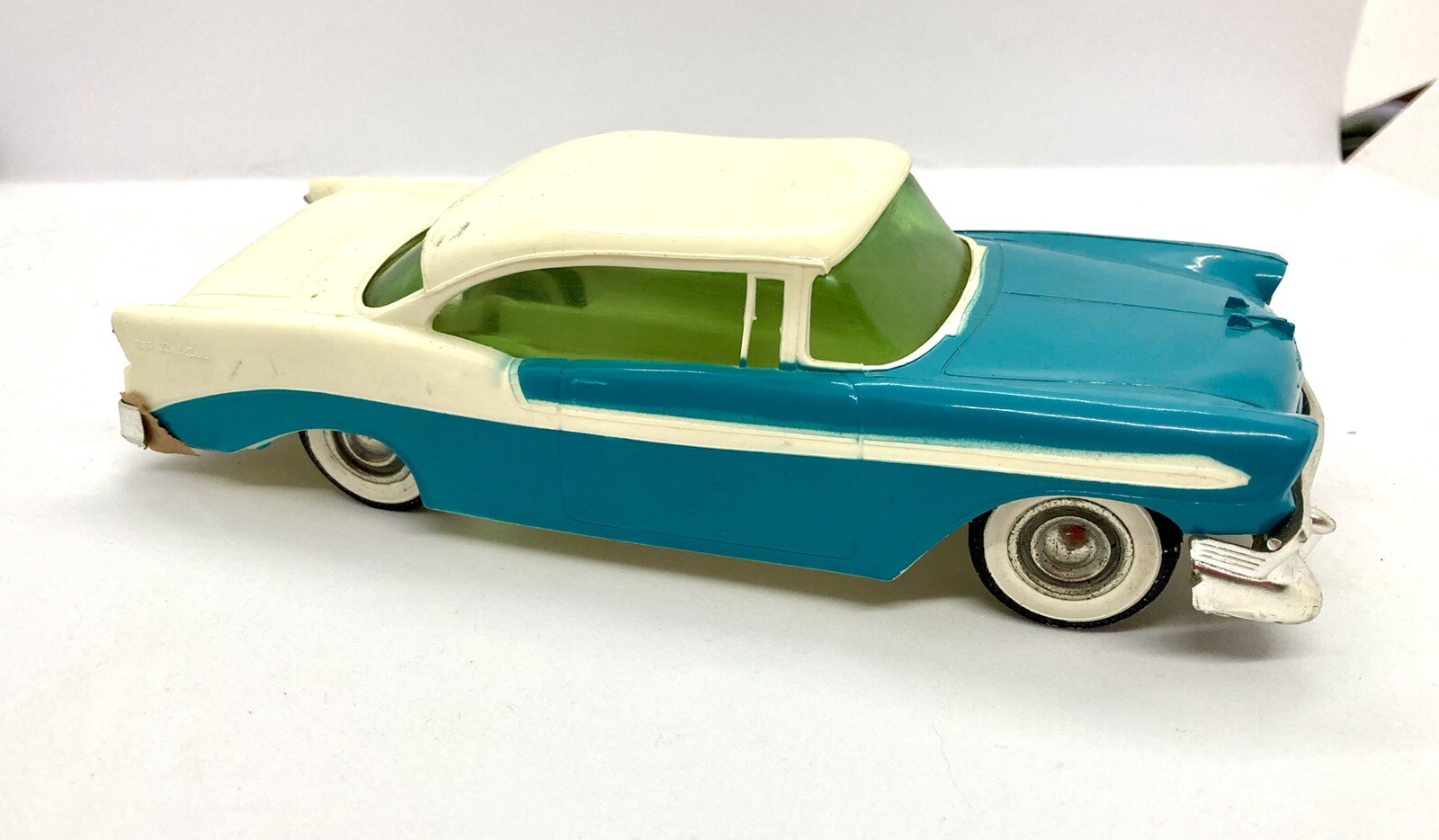 Vintage 1950s Chevrolet 2 Door Blue Bel Air Model Car Dealer Promo 1/25