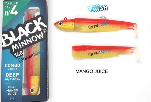 FIIISH BLACK MINNOW COMBO 140 N 4 SILICONE ARTIFICIALE 40 60 gr ESCA SPINNING - Foto 6 di 11